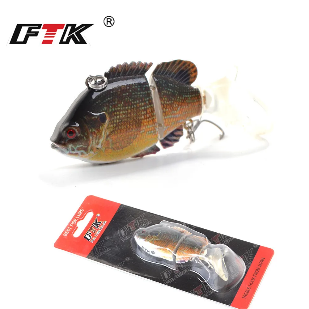 FTK-señuelo de pesca Wobblers, aparejos de lubina, 1 unidad, surtido de cebos flotantes para nadar, 2 segmentos de 75mm/13g, superficie de hundimiento duro, Crankbait HF - imagen 2