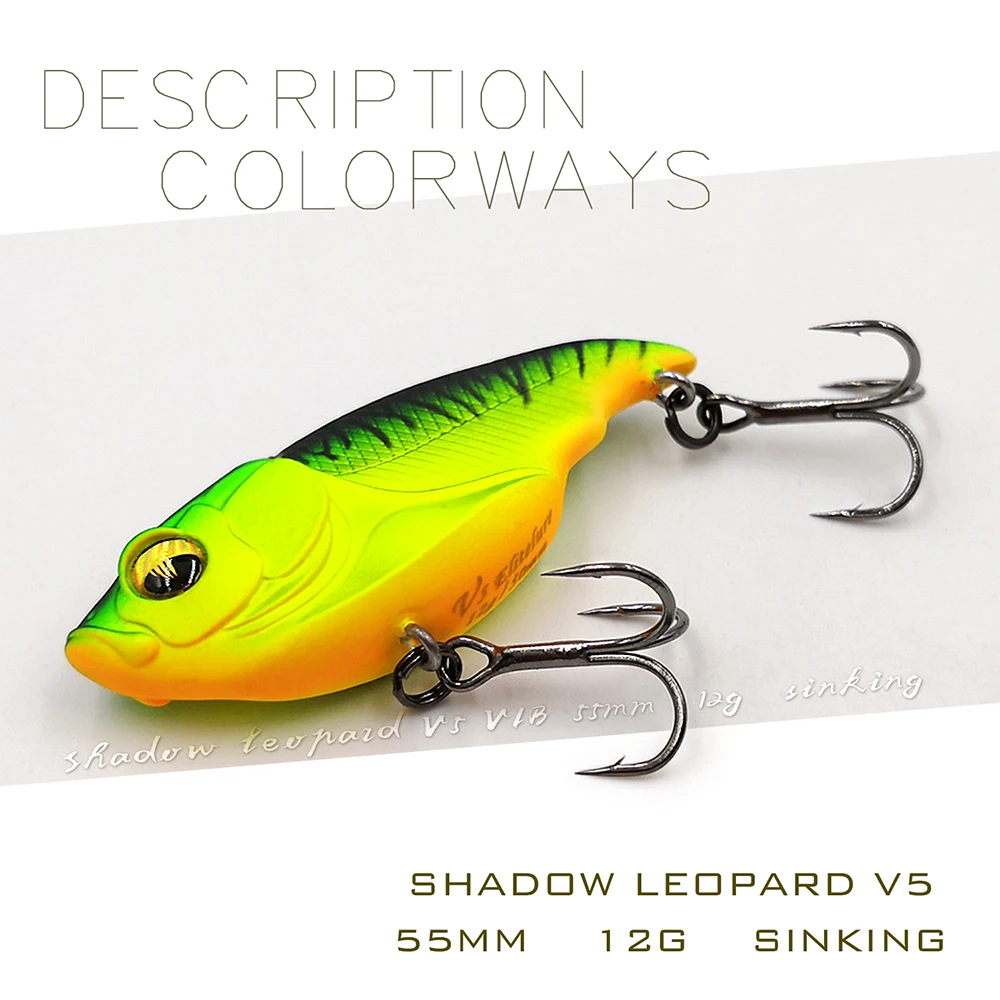 ELITELURE V5 12g de plástico sin labios hundimiento Crankbait VIB señuelos de pesca Wobblers cebos de vibración aparejos para pesca de lubina - imagen 2