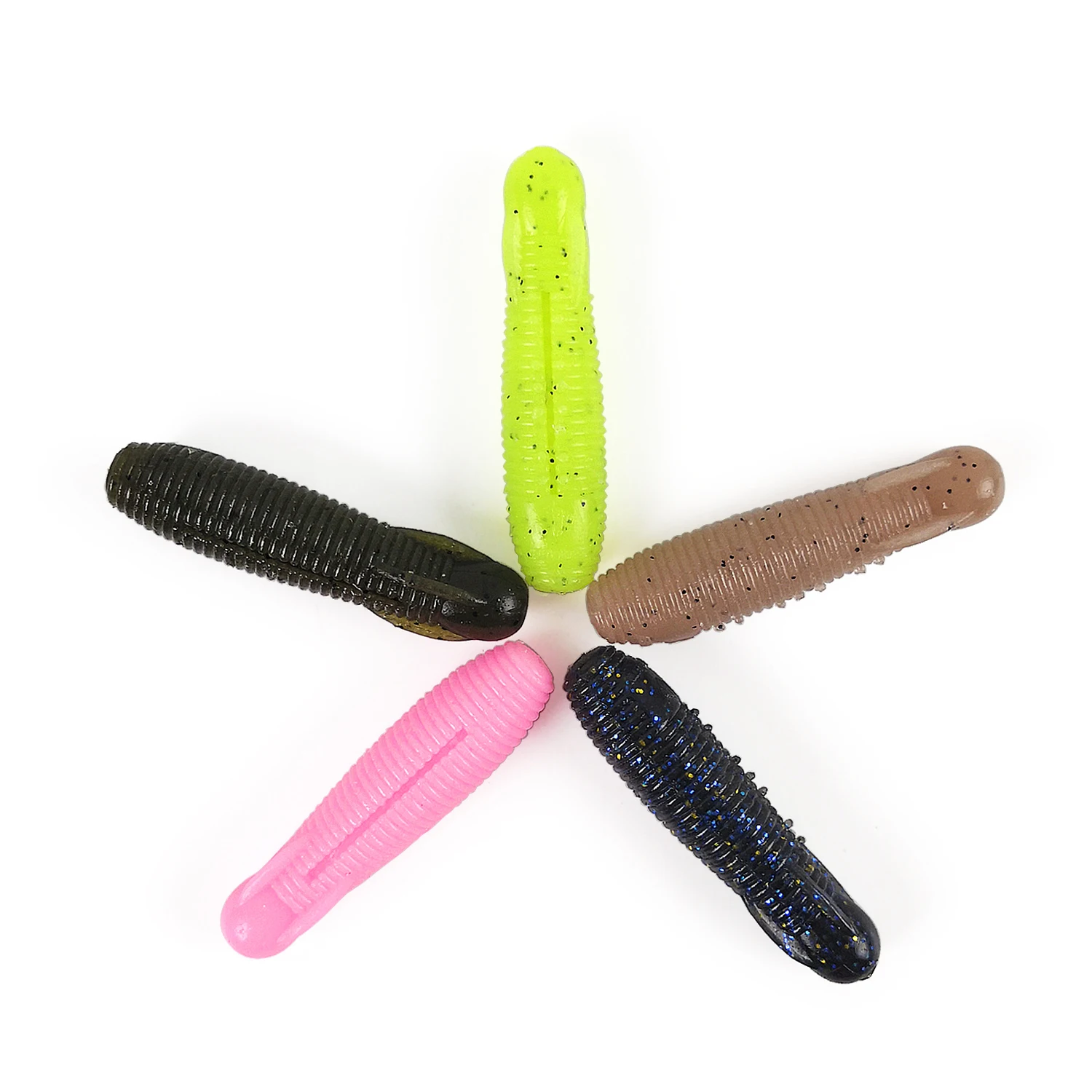 ELITELURE-cebo de silicona suave que se hunde, gusanos de pesca, tubo larva, cebos de gusanos Neko Rig señuelos aparejos de pesca para lubina perca Shad - imagen 5