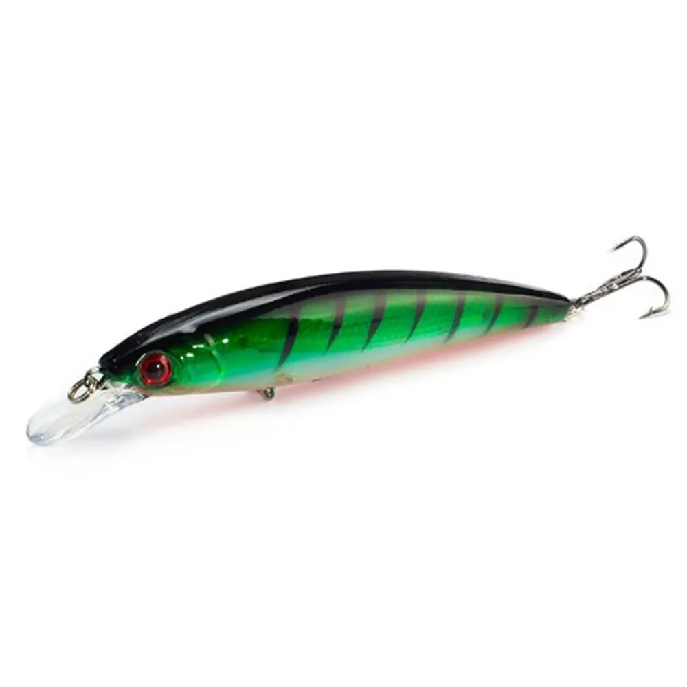 Señuelo de pesca de pececillos, cebos duros láser de 13g/11cm, Wobblers artificiales, Crankbait, aparejos de pesca de carpa, 10 colores disponibles, 1 ud. - imagen 4