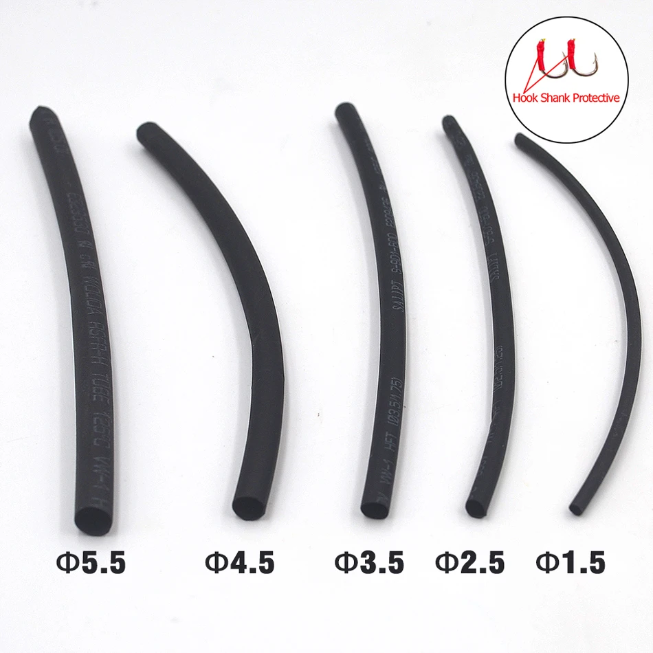 MNFT 30 Uds (transparente 6CM/Uds o negro 10CM/Uds) tubo retráctil aparejos de pesca alambre termorretráctil tubos de regazo Material de aparejo - imagen 2