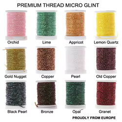 Hilo para atar moscas, microbrillo, hilo para ninfa, oropel plano Holo, hilo fluorescente, Material para atar moscas, para atar zumbadoras, ninfas y moscas secas