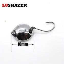 Señuelos de Pesca de boca de caballo, lentejuelas de 1,7g/10mm, lubina Artificial de Metal duro, aparejos de pesca de natación, 1 ud.