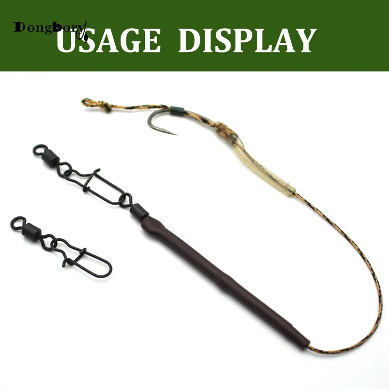 Eslabones giratorios de cambio rápido para pesca de carpa, accesorio de aparejos terminales, color negro mate, 20 unidades - imagen 4