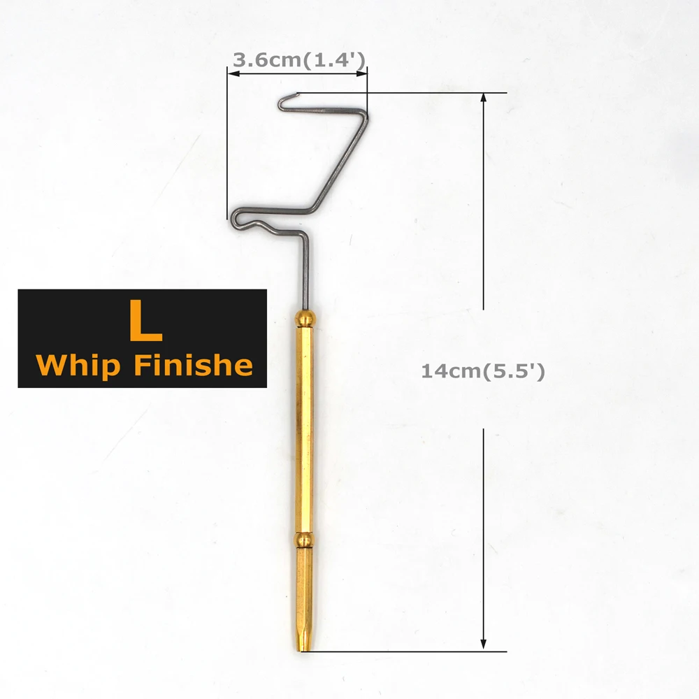 MNFT 1 Uds. Acabado de látigo de latón giratorio con herramienta de medio enganche integrada herramientas de pesca para atar moscas - imagen 2