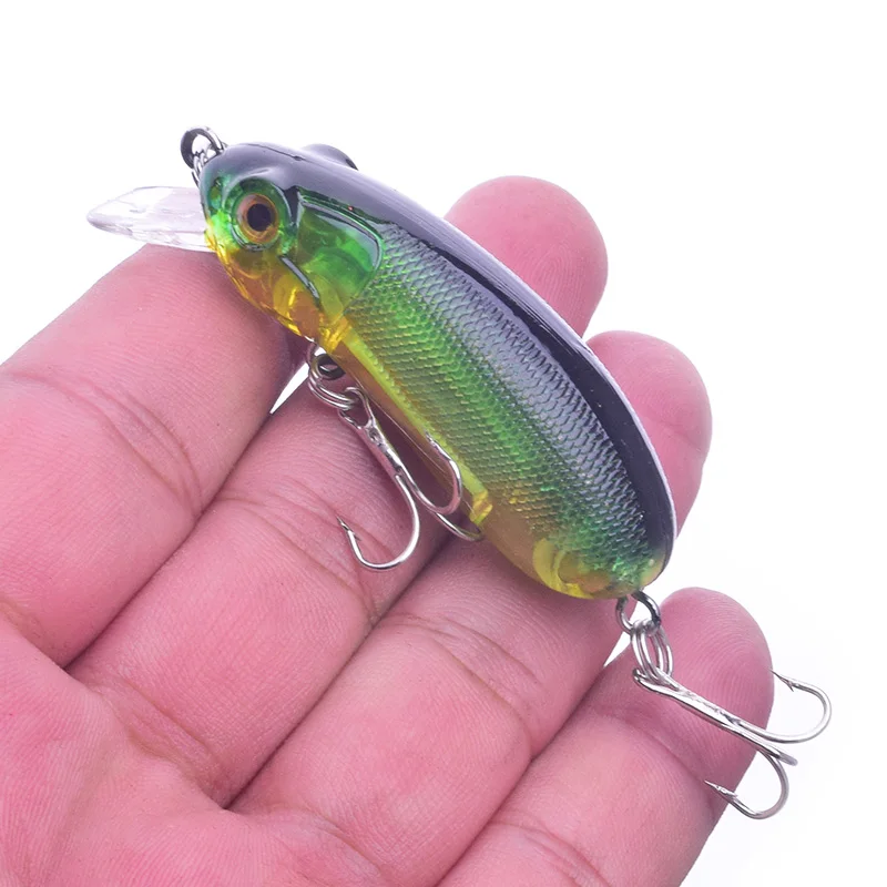 Señuelo de pesca Popper, 60mm, 10g, Artificial, duro, ojos 3D, Crankbait, Wobblers, señuelos de lubina, accesorios de aparejos de pesca, WD-330, 1 ud. - imagen 3