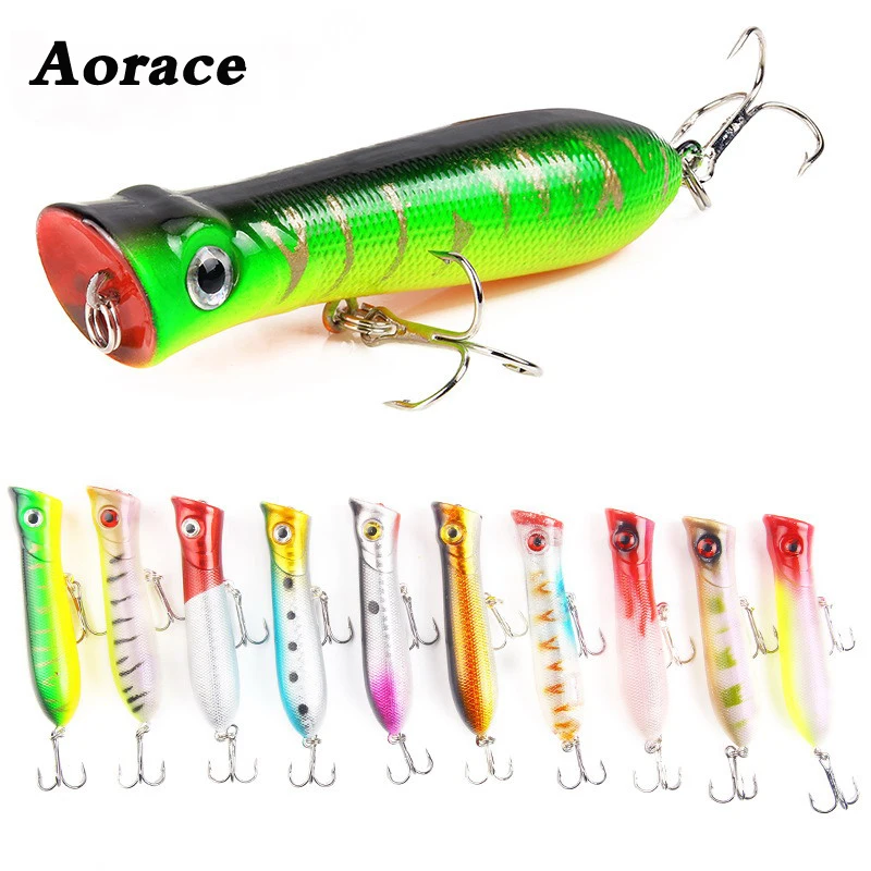 Anzuelos artificiales de 8,5 cm, 11g, 6 #, aparejos de pesca, señuelo Popper, Wobbler, Crankbait de agua superior para invierno, 1 ud. - imagen 3