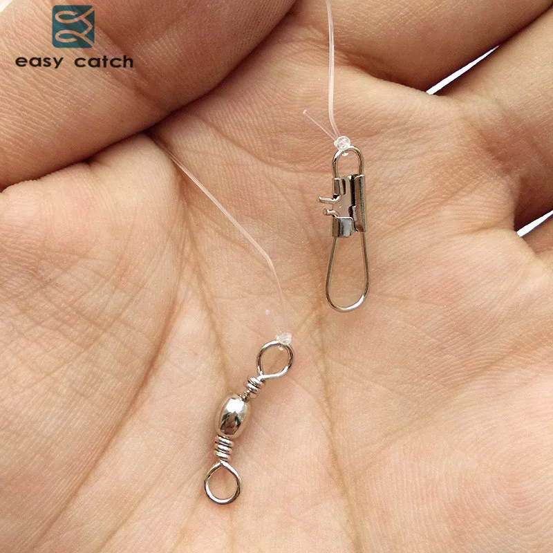 Cebo de piel de pez rojo fácil de atrapar, aparejos de agua salada, anzuelos de 6 brazos, aparejos intermitentes de pesca marina con broche giratorio, aparejos de cebo para arenque, 10 piezas - imagen 2