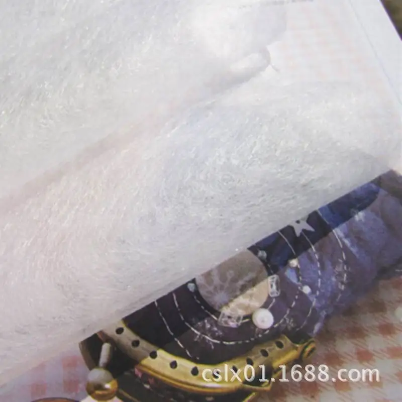 Adhesivo de doble cara de 1,12 metros de ancho, no tejido PA, adhesivo termofusible, Omentum, tela para prendas, forro de tela, blanco y negro - imagen 3