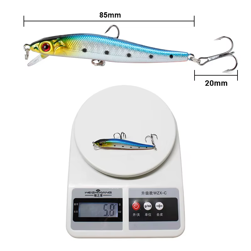 Crankbait Wobbler 8,5cm para lucio y carpa – Ojos 3D - imagen 5