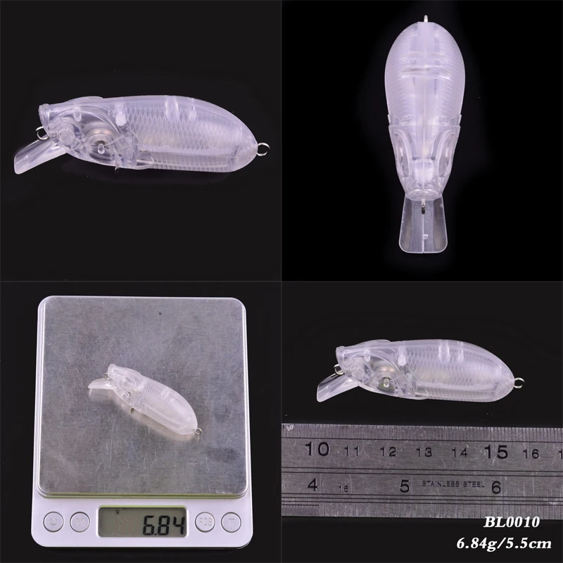 Wobbler-Señuelos de Pesca de Lucio, cebos artificiales en blanco de múltiples secciones articuladas, Crankbait, cebo de pescado falso sin pintar, bricolaje - imagen 5