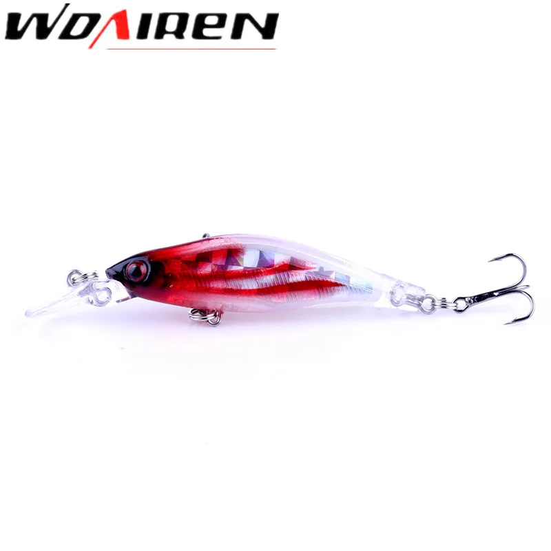 Juego de Señuelos de Pesca de pececillos, 8cm, 6,3g, cebos duros láser, lápiz, Wobbler, aparejos de Pesca de carpa, 8 unids/lote - imagen 4