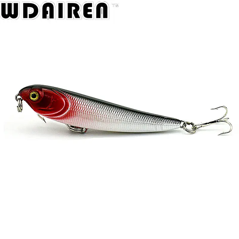 Señuelos de Pesca de manivela, lápiz flotante Topwater de 13,5g y 10cm, anzuelos de cebo, aparejos de pesca de 5 colores NE-319, 1 ud. - imagen 3