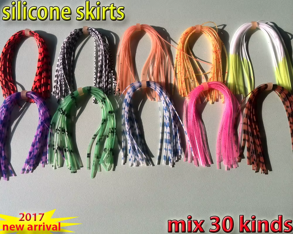 Faldas silicona colores mezclados – Señuelo giratorio lubina - imagen 4