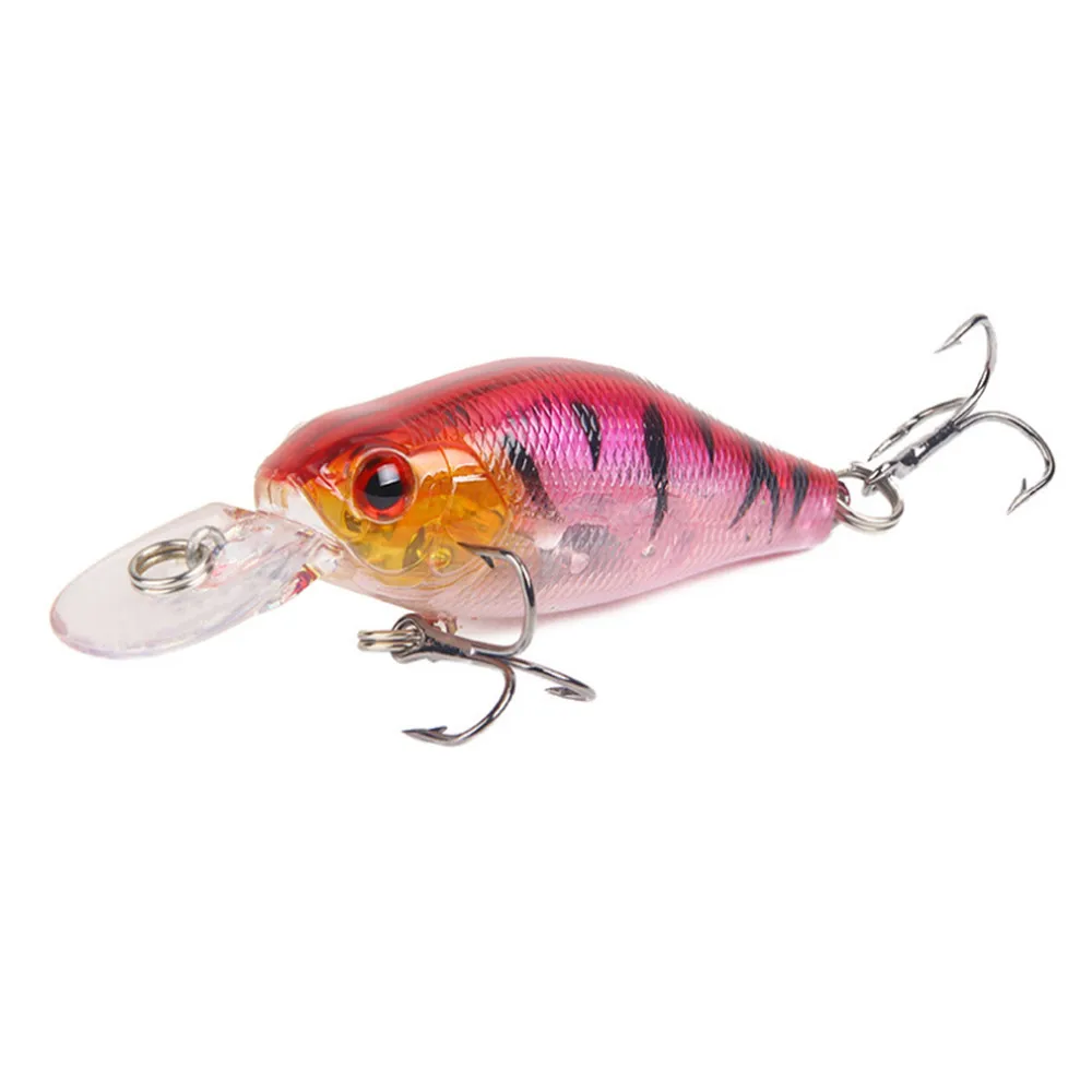 1 Uds 7cm 8g Minnow Pesca Wobblers cebo duro Artificial señuelos de plástico falso Pesca Crankbait Lucio anzuelos triples aparejos Swimbait - imagen 2