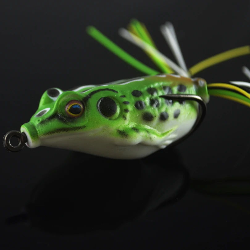 MNFT-señuelo de pesca de rana con rayos de agua dulce, anzuelos, cebo Artificial suave, realista, 6cm, Swimbait, Crankbait, aparejos de pesca, 8 Uds. - imagen 3