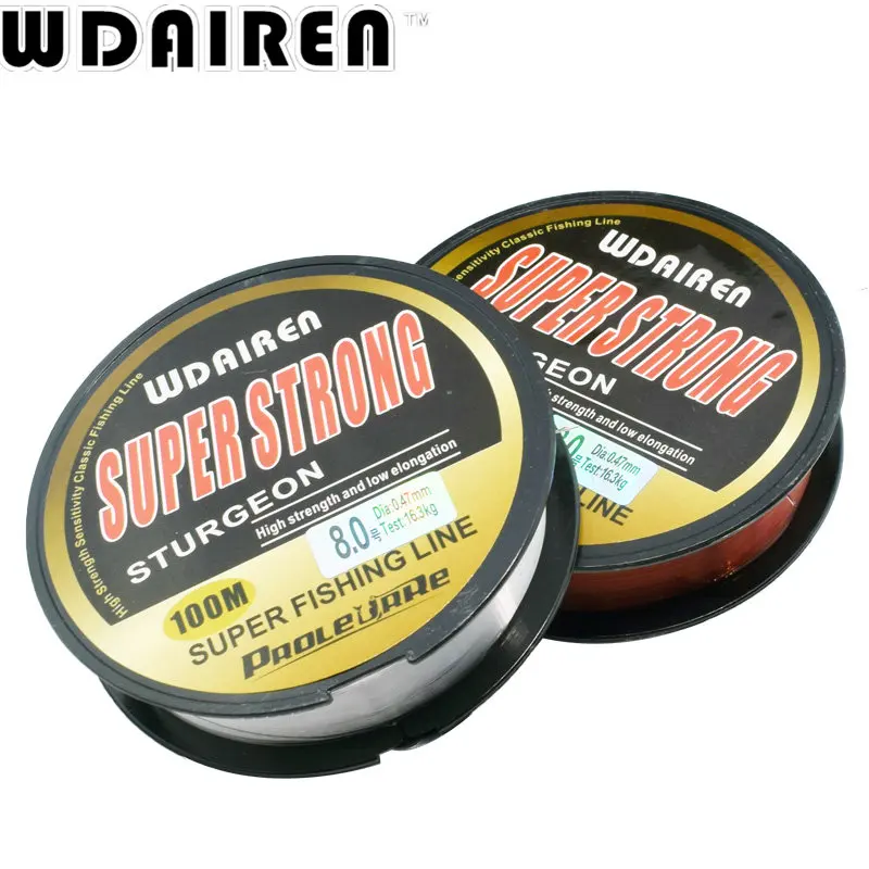 Sedal de pesca japonés superfuerte, 100m, 100% nailon transparente, no fluorocarbono, aparejos de pesca, no linha multifilamento - imagen 3