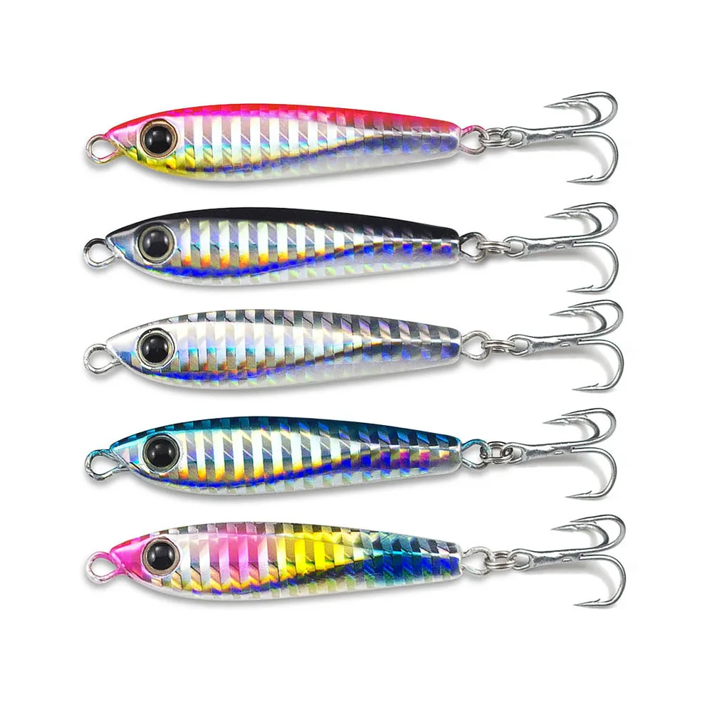 COUNTBASS Señuelos de Jigging 5PCS 18g 0.63oz Micro Metal Plantillas de Pesca Juego de lubina, Señuelo de Pescado de Tamaño Pequeño - imagen 5
