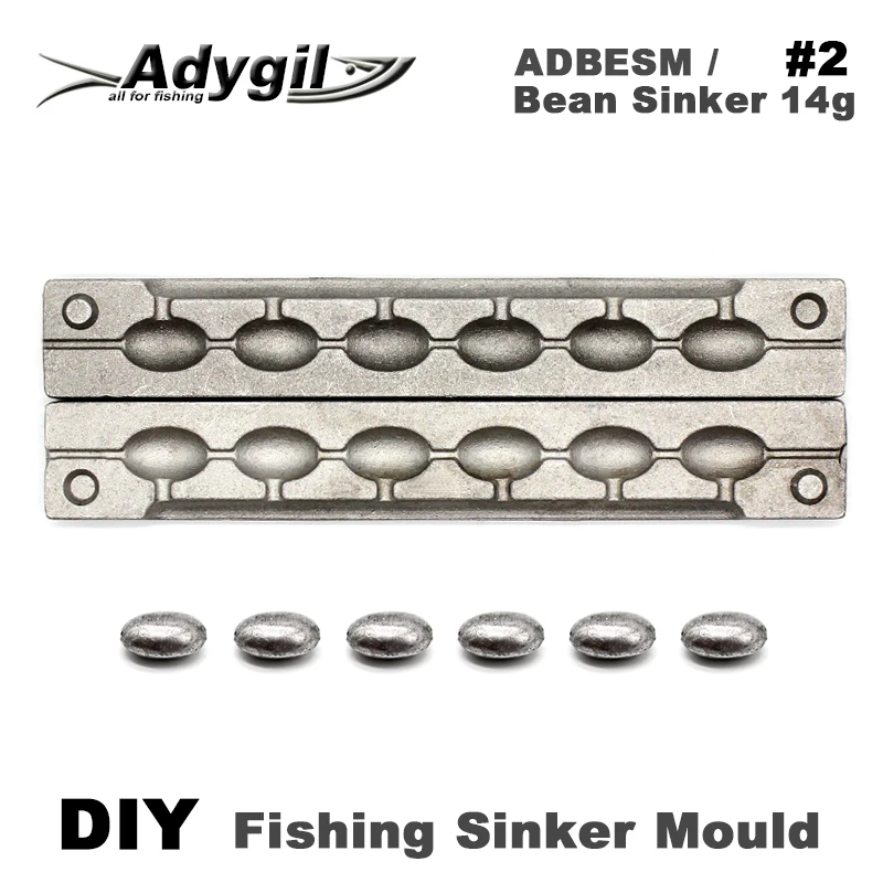 Molde plomada frijol de pesca Adygil para bricolaje - imagen 2