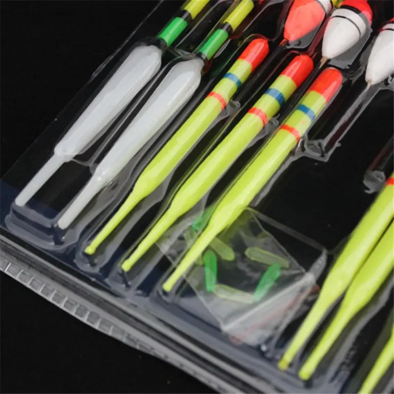 Boya Vertical de pesca marina, flotadores de tamaño surtido para la mayoría de tipos de pesca con gomas de fijación, Señuelos de Pesca, 1 Juego (15 piezas) - imagen 5