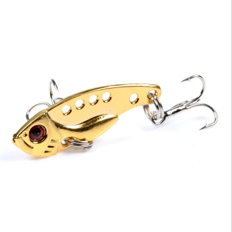 1 Uds Metal VIB 3,5G/3,5 CM señuelo de pesca Mini cuchara vibratoria Spinner Crankbait Bass cebo duro Artificial cigarra aparejos de pesca