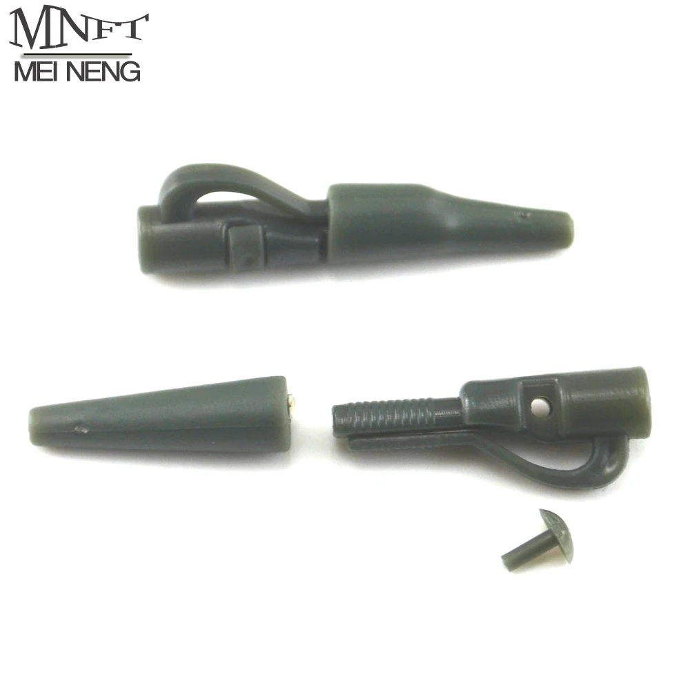 MNFT-Juego de 12 aparejos de pesca para carpa, Clips de plomo de seguridad para exteriores, herramienta de aparejos de pesca de carpa, Clips de plomo de seguridad con pasadores, tubos de goma de cola