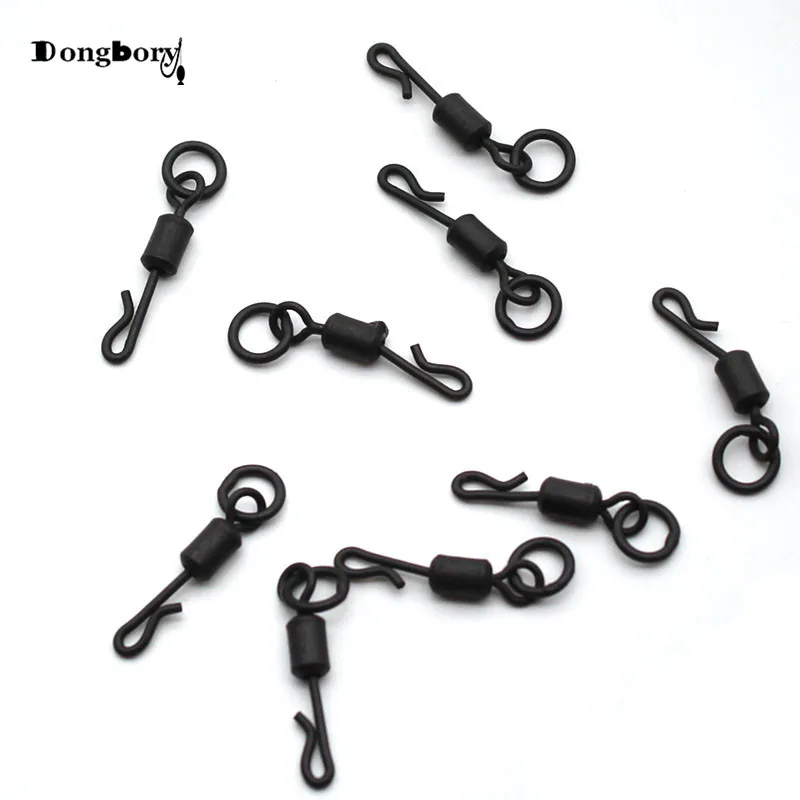 Anillo flexible de cambio rápido con anzuelo de anillo, accesorios de pesca de carpa, QC Kwik, Chod Hannah Rig, negro mate, 20 Uds. - imagen 5