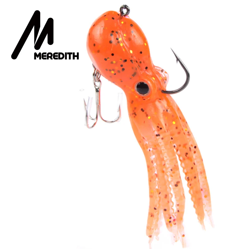 MEREDITH-señuelo de pesca de contrapeso incorporado, cebo suave de silicona Artificial, cola larga de pulpo, 23g, 9cm - imagen 2
