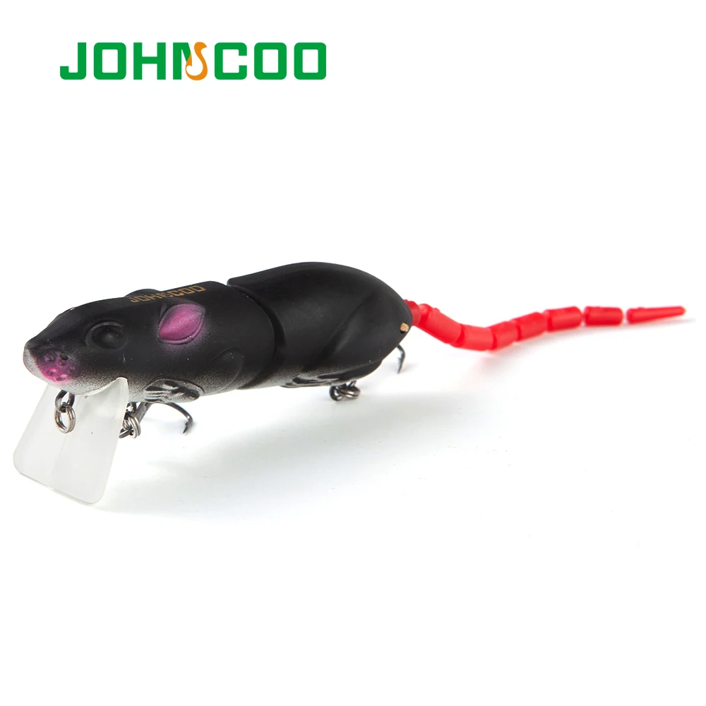 JOHNCOO-señuelo de pesca Artificial de plástico, 2 segmentos, 80mm, 15,5g, Wobblers, Crankbait, Lucio, biónica, ratón - imagen 4