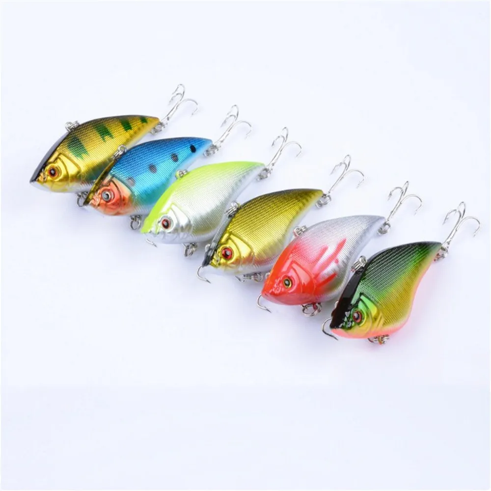 FISHINAPOT-anzuelos de Pesca hechos a mano, 1 unidad, 16g/7cm, Wobbler, duro, VIB, anzuelos triples, Crankbait, aparejos de Pesca - imagen 5