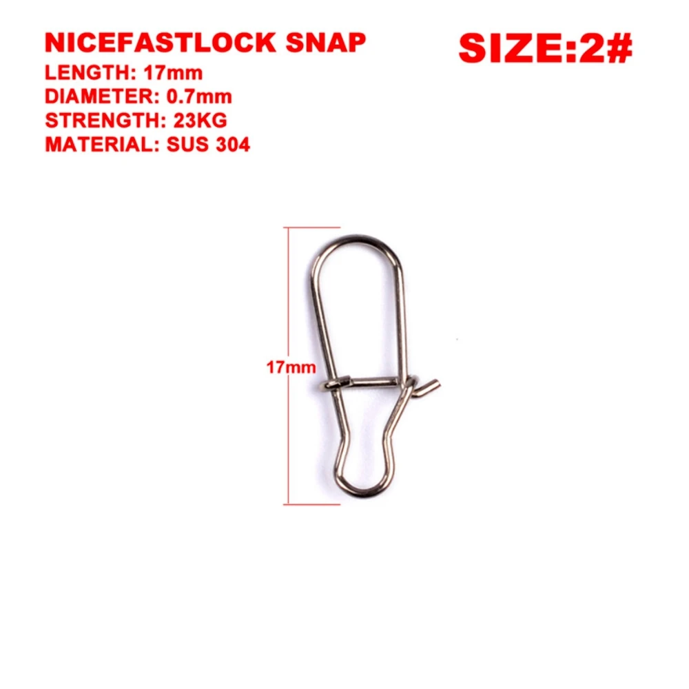 Gancho giratorio de pesca, Conector de señuelo de alta calidad, productos de seguimiento para pesca, 50 unidades por lote - imagen 3