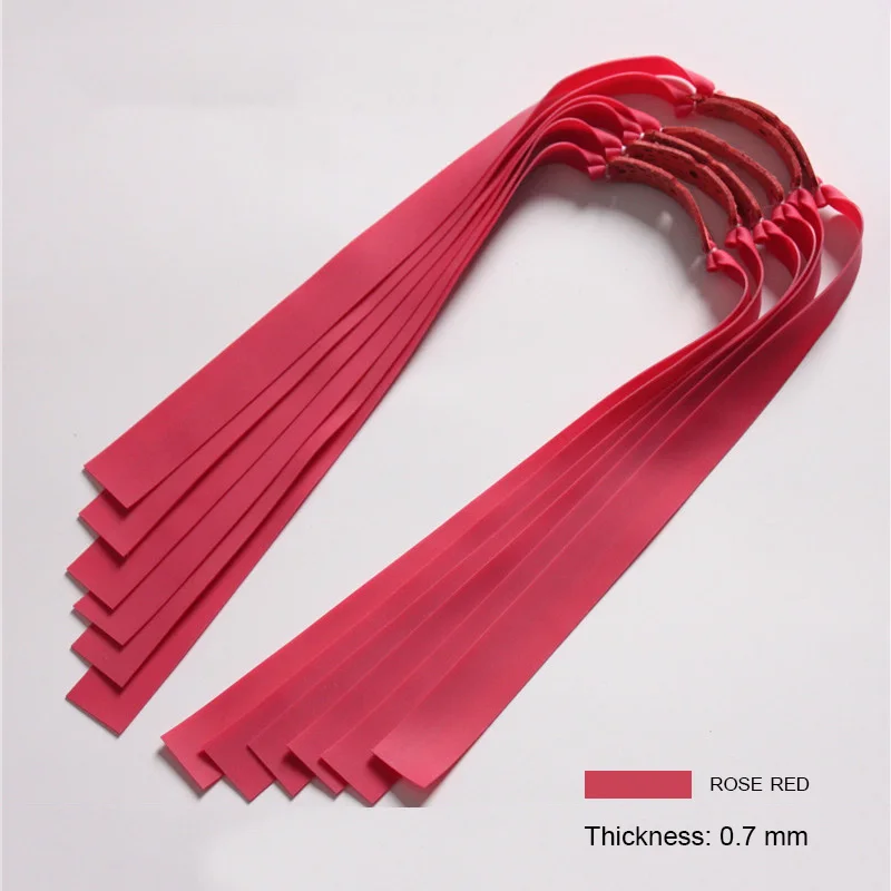 Banda de goma para tirachinas de látex, 0,45-1,4mm, alta elasticidad, catapulta para exteriores, accesorios de caza, 6 uds. - imagen 3