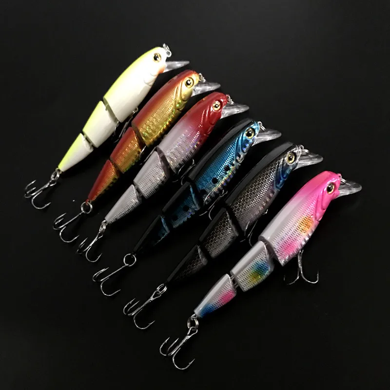 Señuelo de pesca Minnow Bait 3 segmentos articulación pez 10 cm/16g señuelos artificiales gancho 1 pieza venta