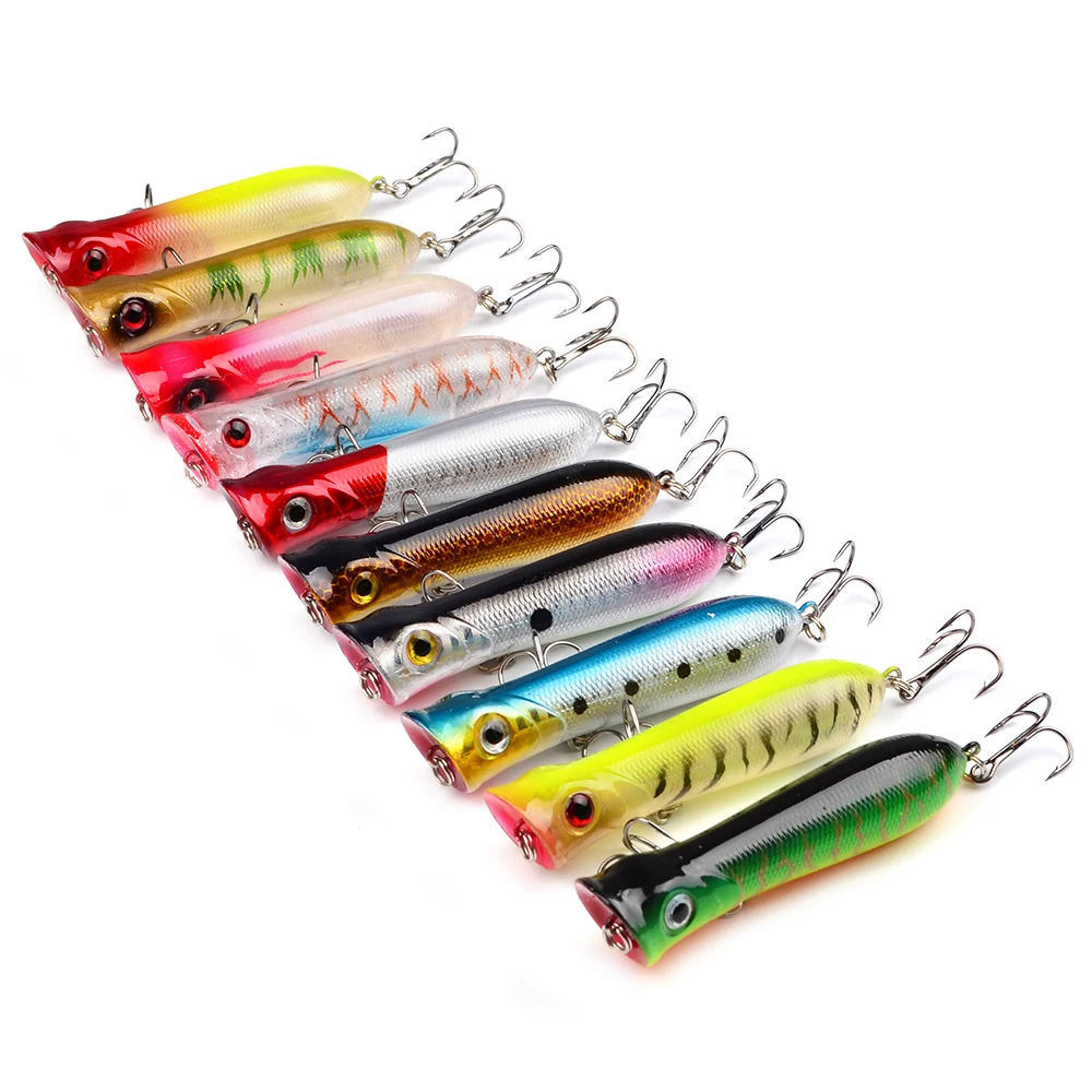 Señuelo de Pesca Popper Wobblers 8cm 11,6g flotante Isca cebo duro Artificial Crankbait Bass Pike Pesca Japón aparejos de Pesca de carpa