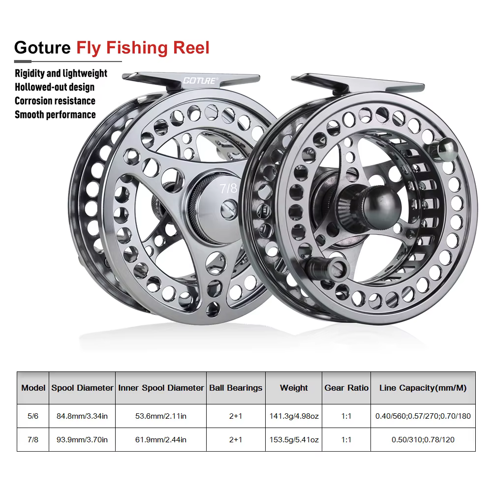 Goture-Juego de cañas de carrete de pesca con mosca, bolsa de señuelos, Kit completo 5/6 7/8, Combo de caña de carrete de mosca, accesorios de pesca - imagen 4