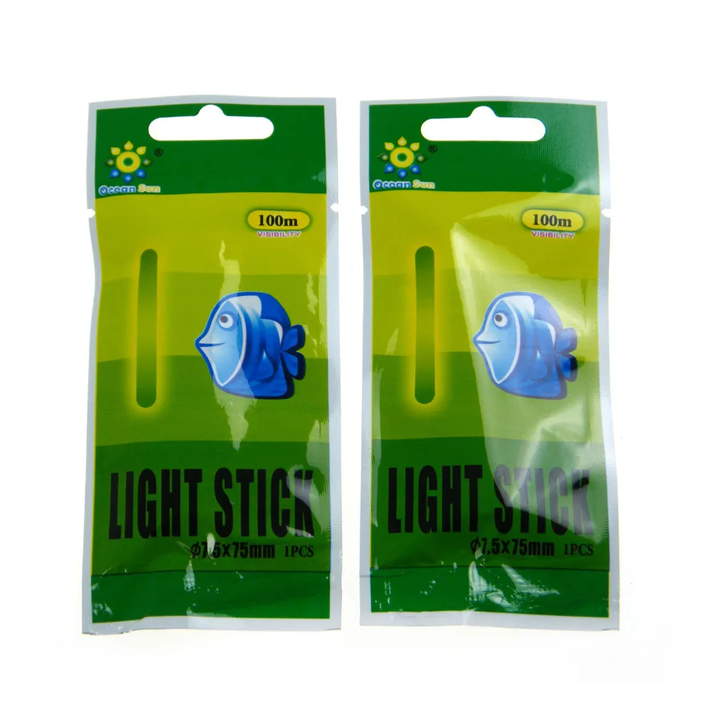 50 paquetes de palos luminosos de pesca nocturna para flotador, barra de luz fluorescente, luces verdes, diámetro: 7,5mm, 6mm, 4,5mm, 3mm - imagen 4