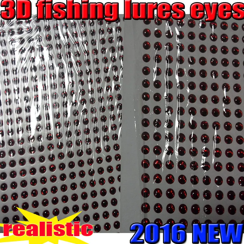 2022 nuevo señuelo de pesca 3D ojos mosca elegir tamaño: 4MM-5MM-6MM-7MM-8MM-9MM-16MM cantidad: 500 unids/lote color: rojo - imagen 4