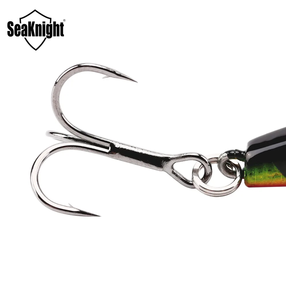 SeaKnight-señuelo de pesca, cebo duro flotante, pececillo de plástico, para agua dulce y de mar, 11g, 100mm, 0-0,5 M, 1 unidad, SK025 - imagen 5