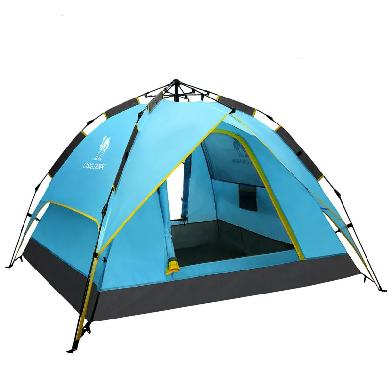 Barraca De acampada impermeable para 3 y 4 personas, tienda De campaña De doble capa para exteriores, ultraligera, equipo De Camping - imagen 3