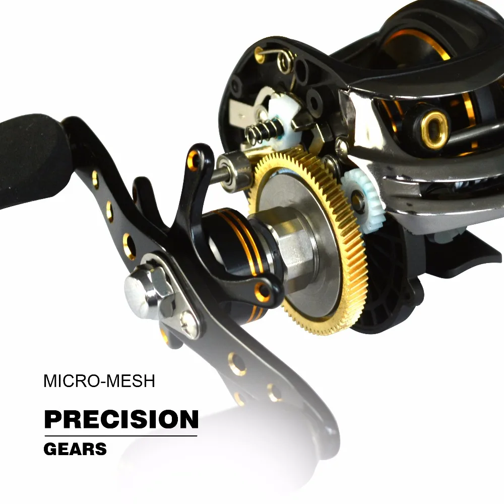 Carretes de pesca Casting, 7,0 doble sistema de freno: 1, Baitcasting, agua salada