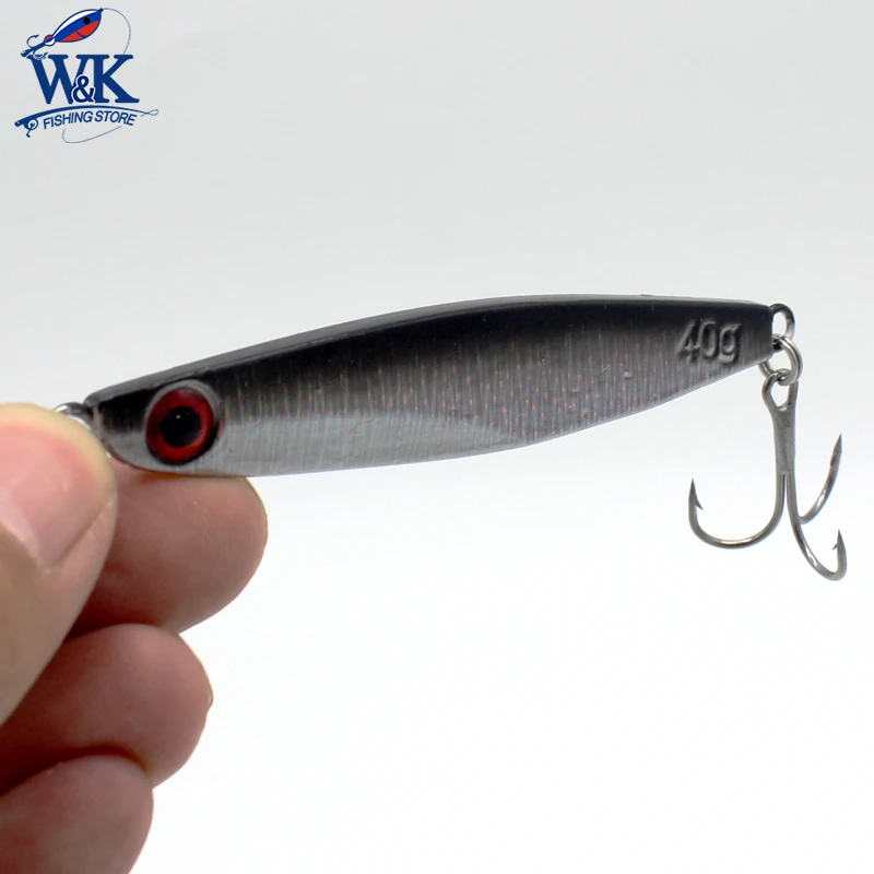 W & K-anzuelos de Jigging lento para lubina, cebo de halubut walleye Jigging, 15g, 22g, 30g, 40g, señuelo de Metal, 1 ud./lote - imagen 3