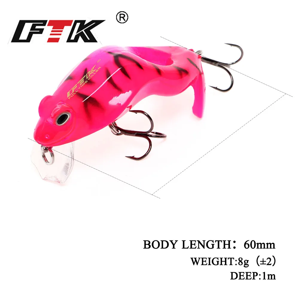 FTK Señuelo rana topwater flotante – Twitching para lubina y lucio - imagen 2