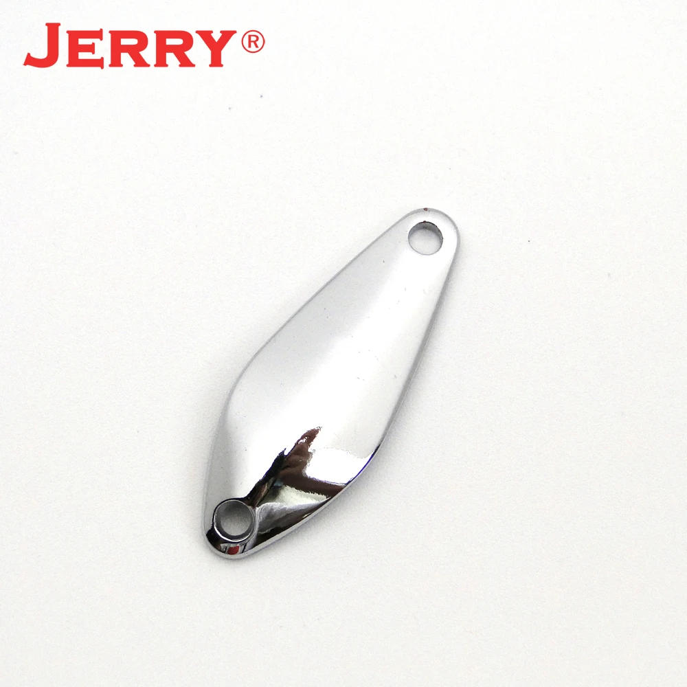 Jerry Draco 50 Uds 2,5g 3,5g 4,5g Micro cucharas señuelo de Pesca sin pintar área en blanco cucharas de trucha Spinner cebo Pesca parpadeantes - imagen 3