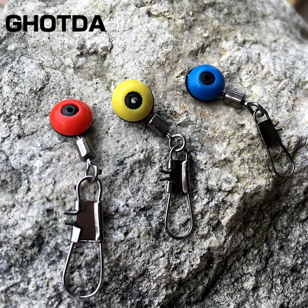 50 unids/lote, Conector de Clip de vástago de gancho de línea, broche de enclavamiento, Sea Space Bean - imagen 2