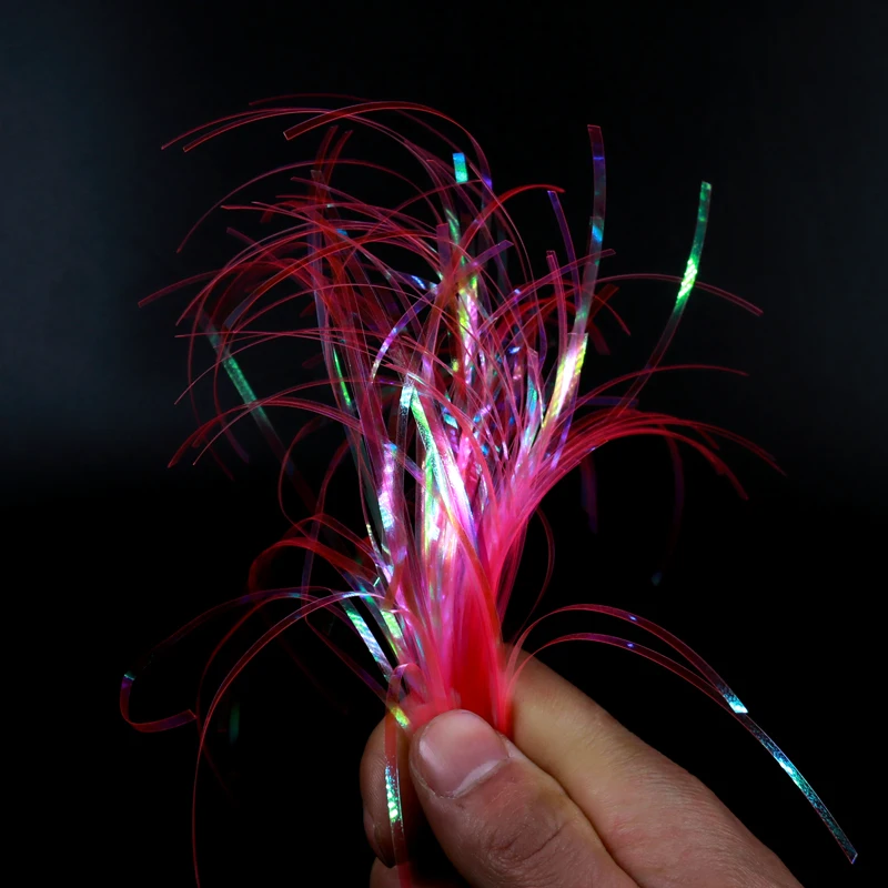 2 bolsas de 2mm UV Flashabou oropel holográfico Stonefly Ninfa espalda Jig envoltura corporal señuelo pesca atado de moscas Material - imagen 5