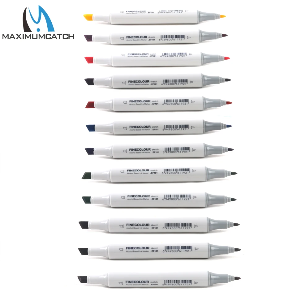 Maximumcatch 12 Colors Waterproof Fly Tying Marker Double Head UV Resistant - imagen 5