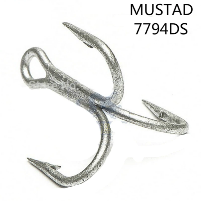 Mustad anzuelos triples de pesca en el mar, 7794-ds #3 x Bold 3 x fortalece DACROMET tratado, anzuelos resistentes al agua de mar - imagen 2