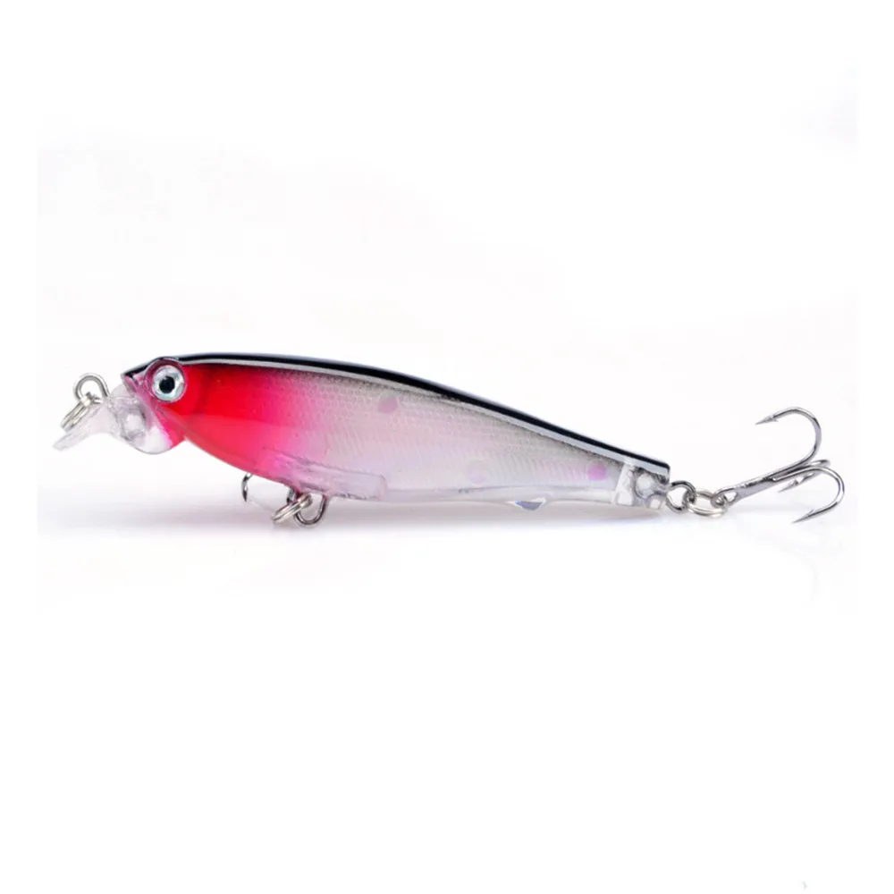 Señuelos de Pesca láser Minnow, 8cm, 7,5g, ojos 3D, Crankbait Wobblers, cebos duros de plástico artificial, aparejos de pesca, 1 ud.