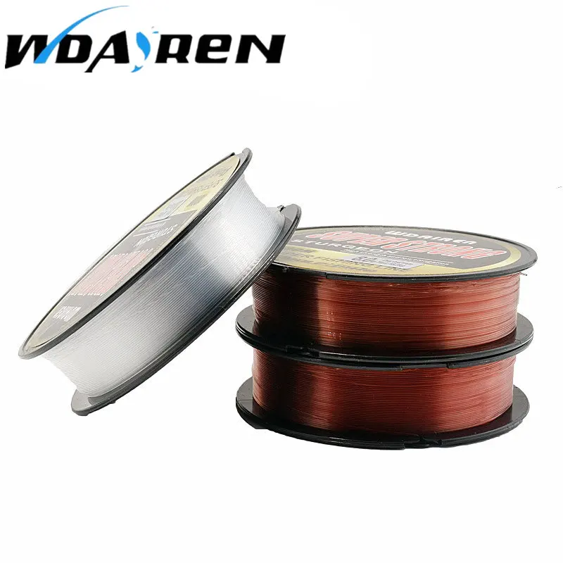 WDAIREN-sedal de pesca de fluorocarbono, 100M, dos colores, rojo/claro, 4-32LB, fibra de carbono, líder, pesca con mosca, FA-476 - imagen 4