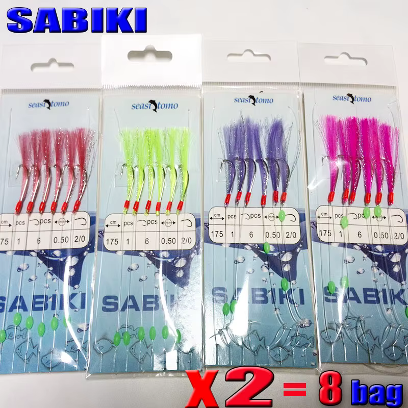 Señuelos Sabiki para pesca de mar – Cebo piel - imagen 4